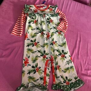 Floral and Striped Kids One Piece